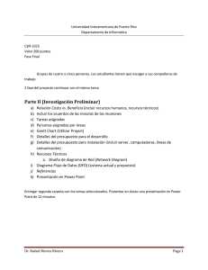Parte II (Investigación Preliminar)