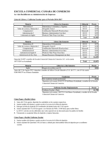 Administración de Empresas 1º - Escuela Comercial Cámara de
