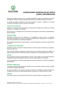 Condiciones generales venta Distribucion