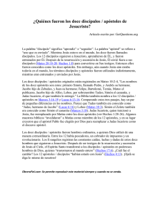 ¿Quiénes fueron los doce discípulos / apóstoles de