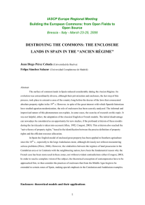 the enclosure lands in spain in the “ancien régime”