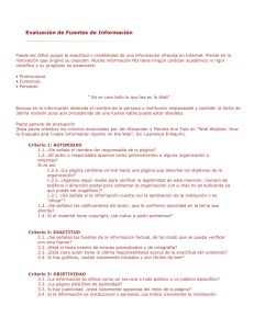 Evaluación de Fuentes de Información