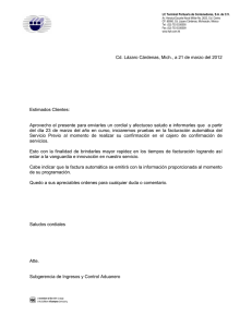 Cd. Lázaro Cárdenas, Mich., a 21 de marzo del 2012