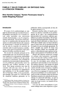 FAMILIA Y SALUD FAMILIAR. UN ENFOQUE PARA LA ATENCION