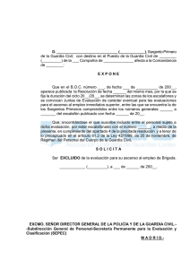 D. (______) , Sargento Primero de la Guardia Civil, con destino en
