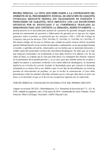 PRUEBA PERICIAL. LA VISTA QUE DEBE DARSE A LA