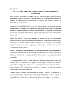 Ensayo Tema 7 Evolucion historica del acceso y control a la inf