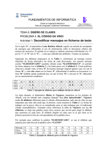 FUNDAMENTOS DE INFORMÁTICA Actividad 1: Decodificar