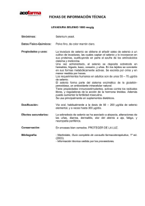 Levadura selenio 1000 mcg/g