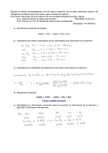 Cuando el mármol (trioxocarbonato (IV) de calcio
