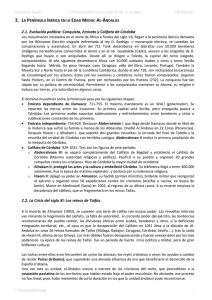 2.1. Evolución política: Conquista, Emirato y Califato de Córdoba 2.2