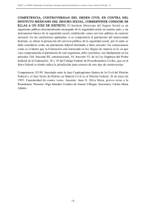 competencia, controversias del orden civil en contra del instituto