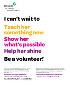I can`t wait to Be a volunteer! Teach her something new Show her