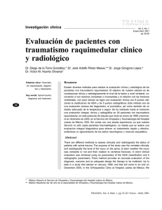 Evaluación de pacientes con traumatismo raquimedular clínico y