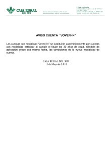 Aviso Cuenta JOVEN-IN