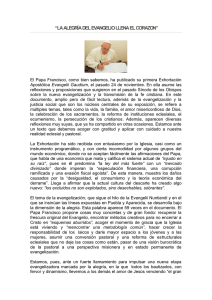 la alegría del evangelio llena el corazon