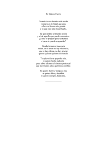Te Quiero Fuerte Cuando te veo dormir cada noche y reparo en lo