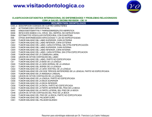 CIE-10 Resumen para Odontólogos: Códigos y Descripciones