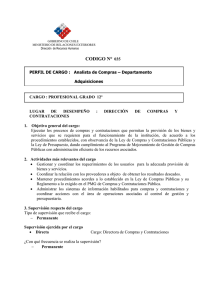 Analista de Compras - Ministerio de Relaciones Exteriores de Chile