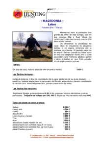 MACEDONIA - Lobos - Arena Hunting Services