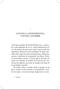 contra la desesperanza, volver a escribir