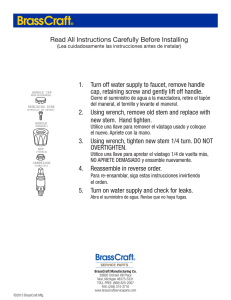 Read All Instructions Carefully Before Installing 1. Turn
