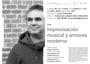 Cartel Improvisación musical y armonia moderna