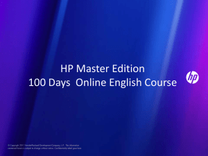 HP Master Edition 100 Days Online English Course - Start-Game