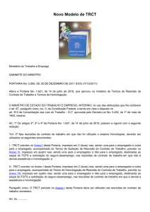 Novo Modelo de TRCT