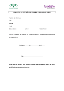 solicitud de revisión de examen – modalidad libre