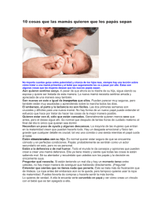 10 cosas que las mamás quieren que los papás sepan