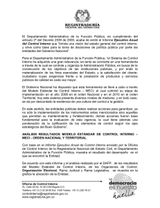 Informe Ejecutivo Anual de Control Interno 2012
