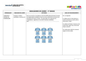 indicadores de logro – 3° grado