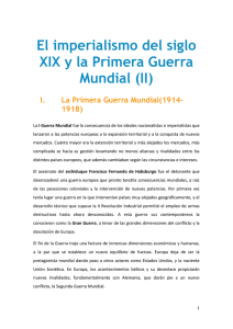 El imperialismo del siglo XIX y la Primera Guerra