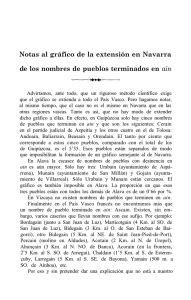 Notas al gráfico de la extensión en Navarra de los nombres de