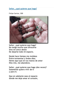 Señor, ¿qué quieres que haga