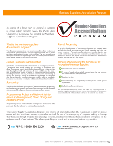 Members-Suppliers Accreditation Program