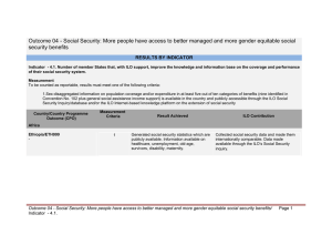 Outcome 04 - Social Security: More people have access to