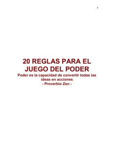 20 reglas para el juego del poder