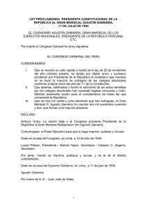 ley proclamando presidente constitucional de la república al gran