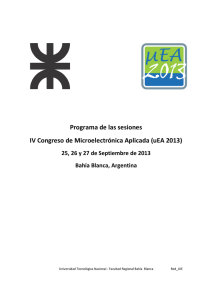 Programa de las sesiones - IV Congreso de Microelectrónica Aplicada