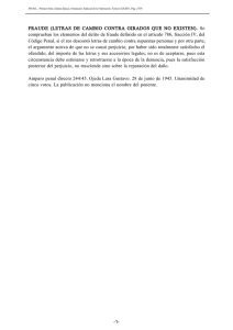 FRAUDE (LETRAS DE CAMBIO CONTRA GIRADOS QUE NO