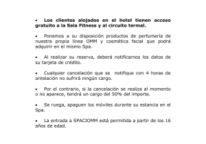 Los clientes alojados en el hotel tienen acceso gratuito