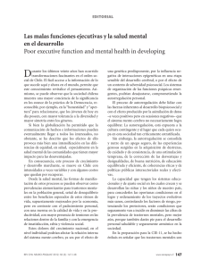 Las malas funciones ejecutivas y la salud mental en el desarrollo