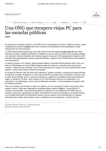(Una ONG que recupera viejas PC para las escuelas p\372blicas)