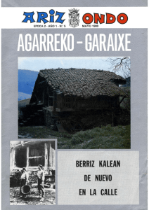 Revista Ariz-Ondo: Historia y Cultura de Bergara