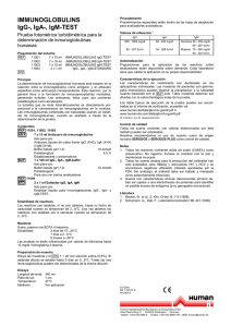 IMMUNOGLOBULINS IgG-, IgA-, IgM-TEST