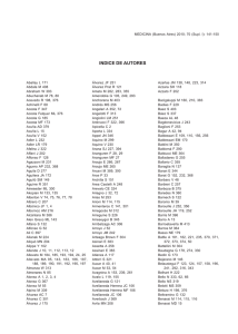 indice de autores - Medicina Buenos Aires