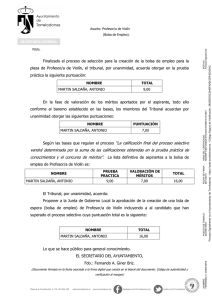 Bolsa de empleo. - Ayuntamiento de Torrelodones
