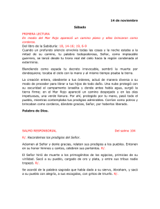 14 de noviembre Sábado PRIMERA LECTURA En medio del Mar